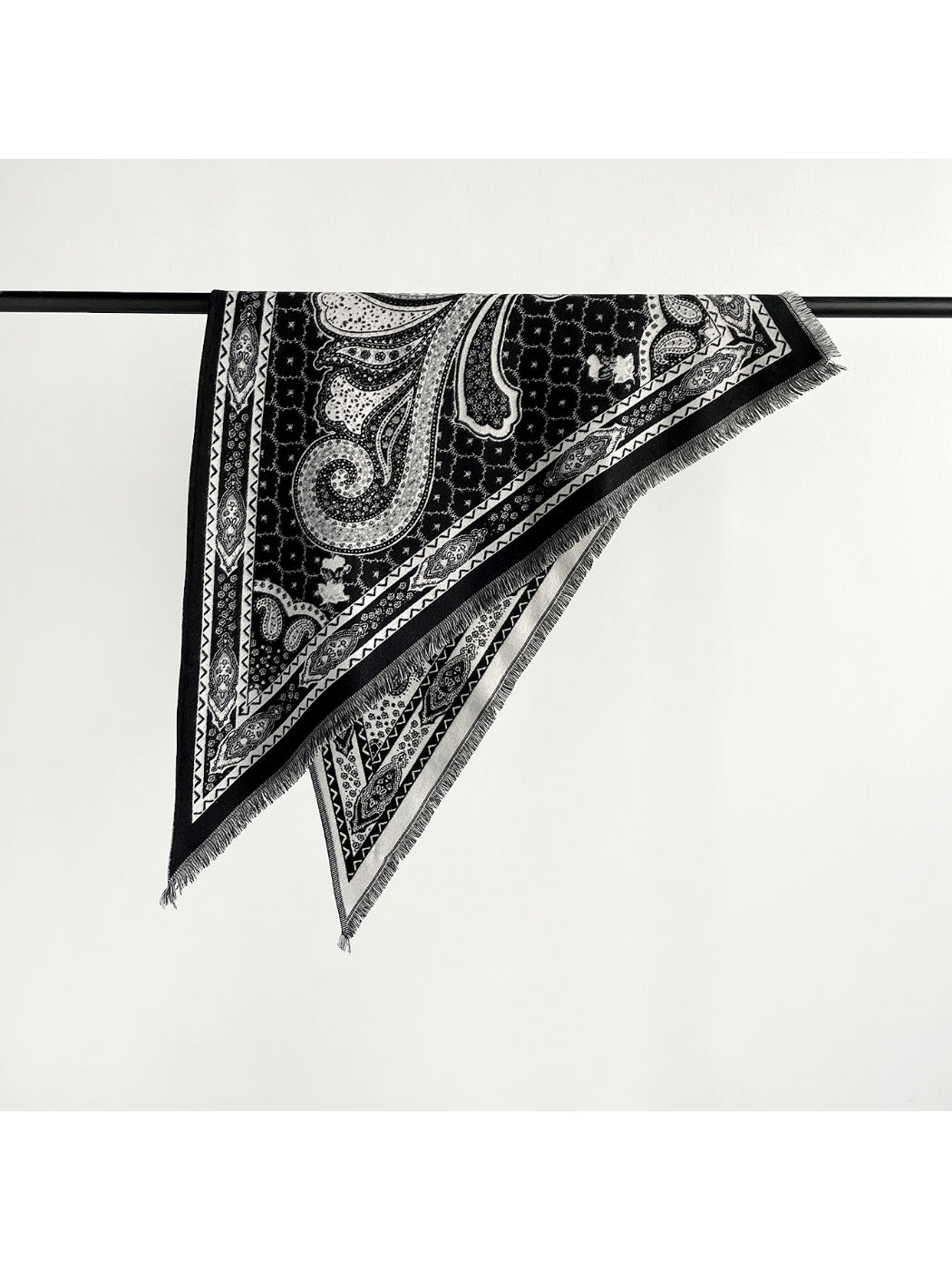 Scarvii - Paisley Fringe Triangle Scarf