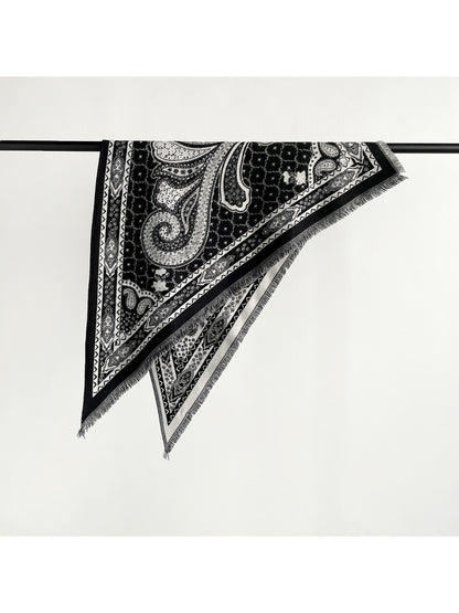 Scarvii - Paisley Fringe Triangle Scarf