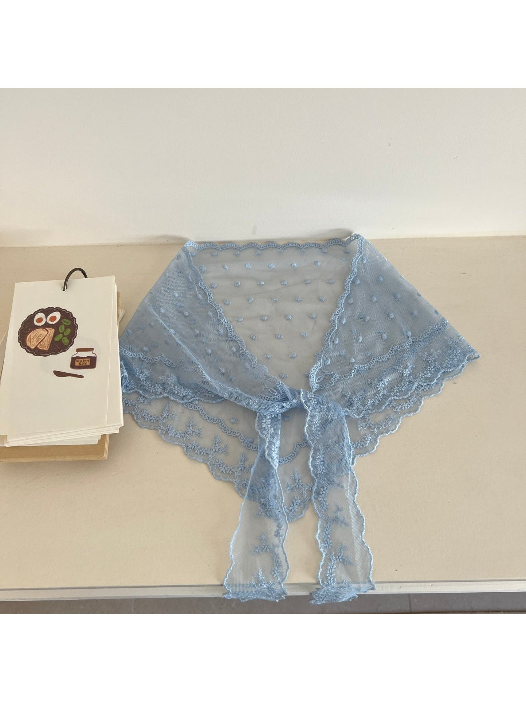 Scarvii - Vintage Lace Triangle Scarf - image 3