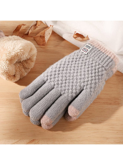 Gloving - Textured Fingered Women's Winter Knit Gloves