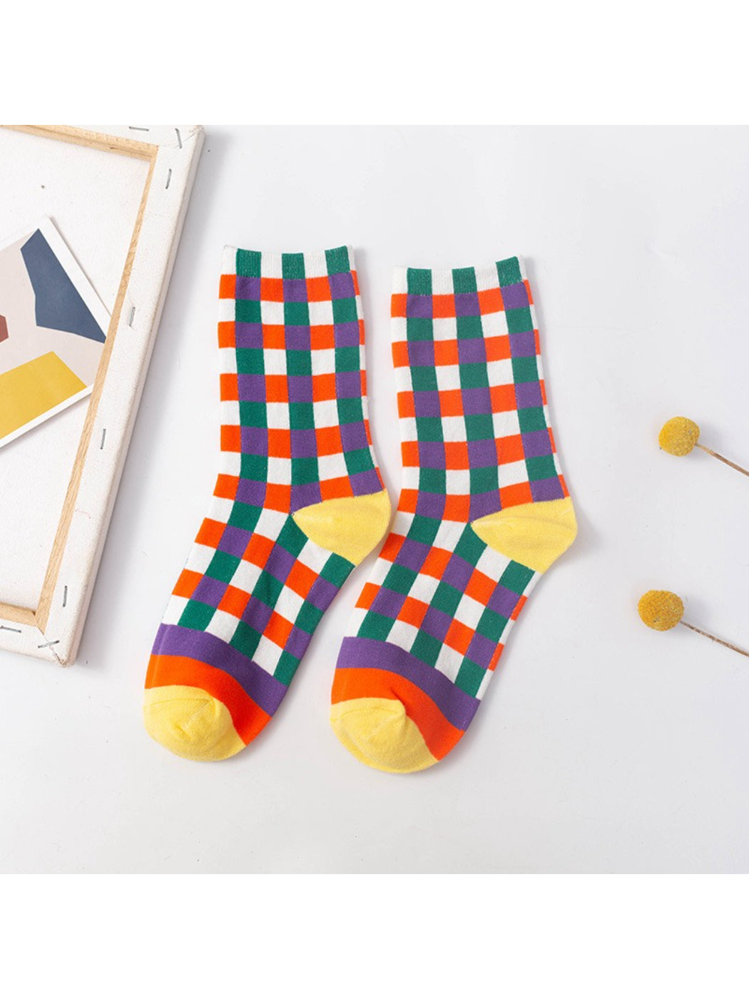 Rufia - Joyful Color Block Crew Socks