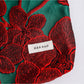 Cosbai - Floral Print Handheld Cosmetic Pouch Bag