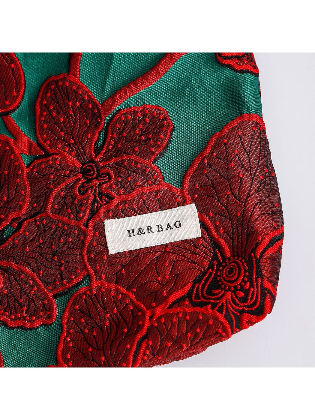 Cosbai - Floral Print Handheld Cosmetic Pouch Bag