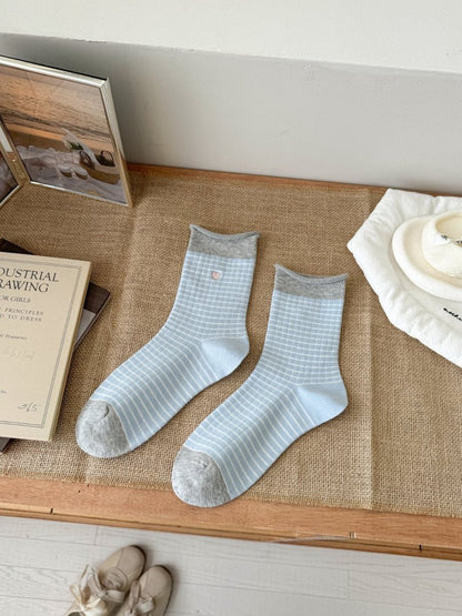 Rufia - Heart Detail Stripe Crew Socks product image 7