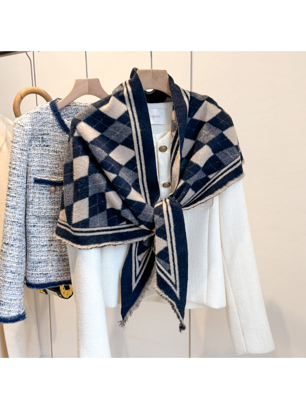 Scarvii - Classic Pattern Knit Wrap Scarf