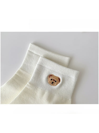 Rufia - Tiny Bear Patch Crew Socks