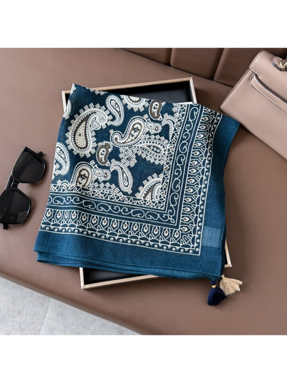 Scarvii - Paisley Border Square Scarf