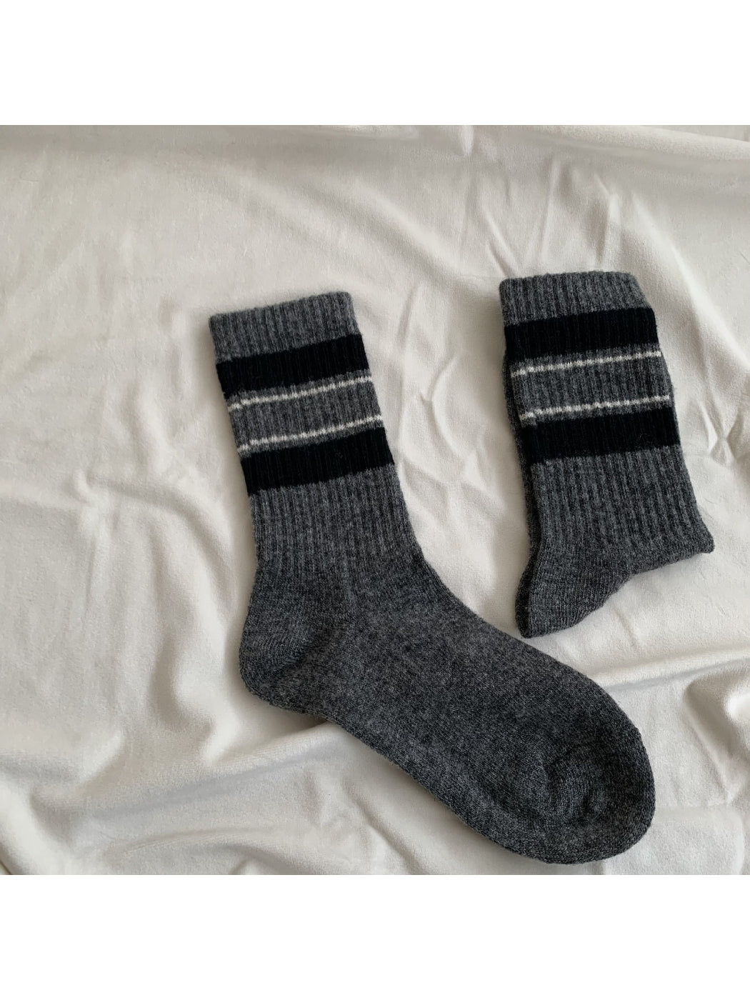 Rufia - Classic Collegiate Stripe Crew Socks