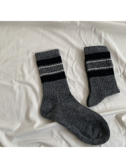 Rufia - Classic Collegiate Stripe Crew Socks