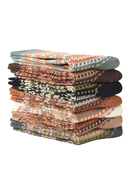 Rufia - Geometric Pattern Autumn Winter Socks