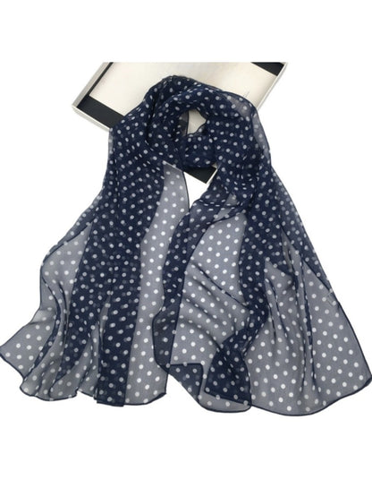 Scarvii - Vintage Polka Dot Lightweight Scarf - Fashion & Soft