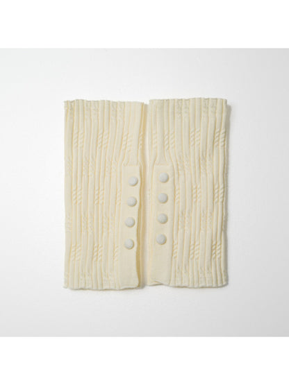 Cozyra - Button Split Rib Knit Leg Warmers