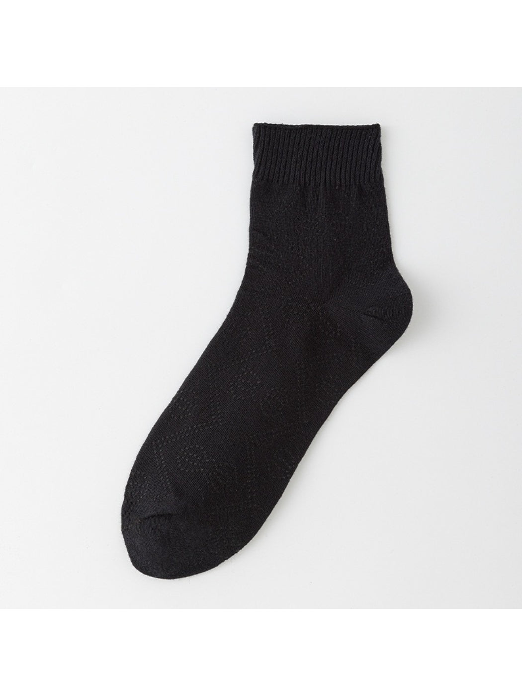 Rufia Pointelle Ribbon Crew Socks styled with casual footwear and outfit