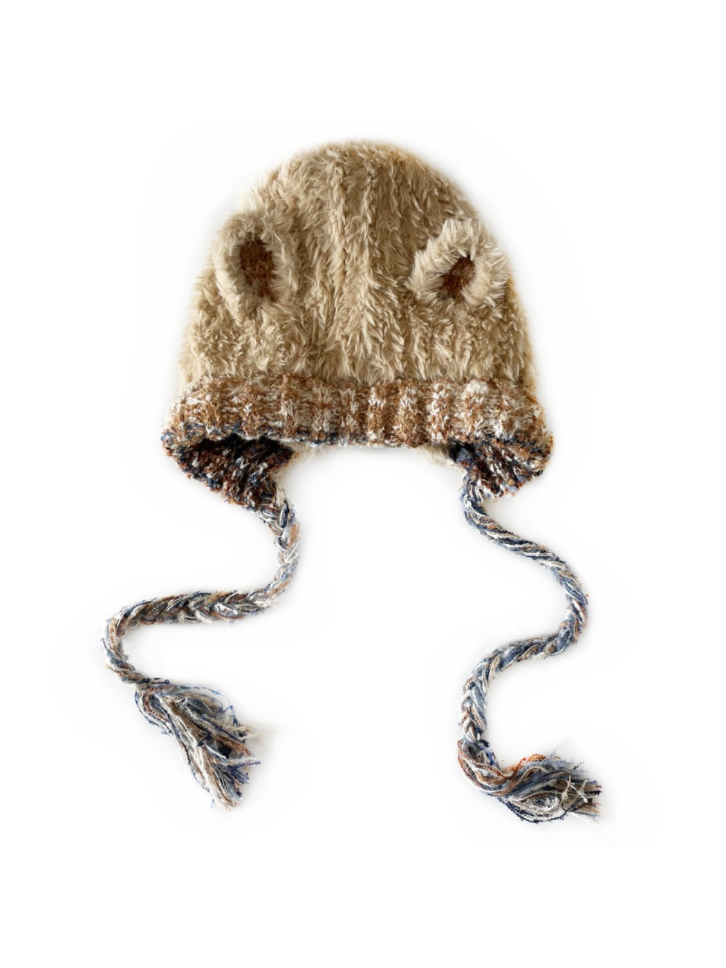 Haila - Cute Knitted Beanie with Braids & Cat-like Ears