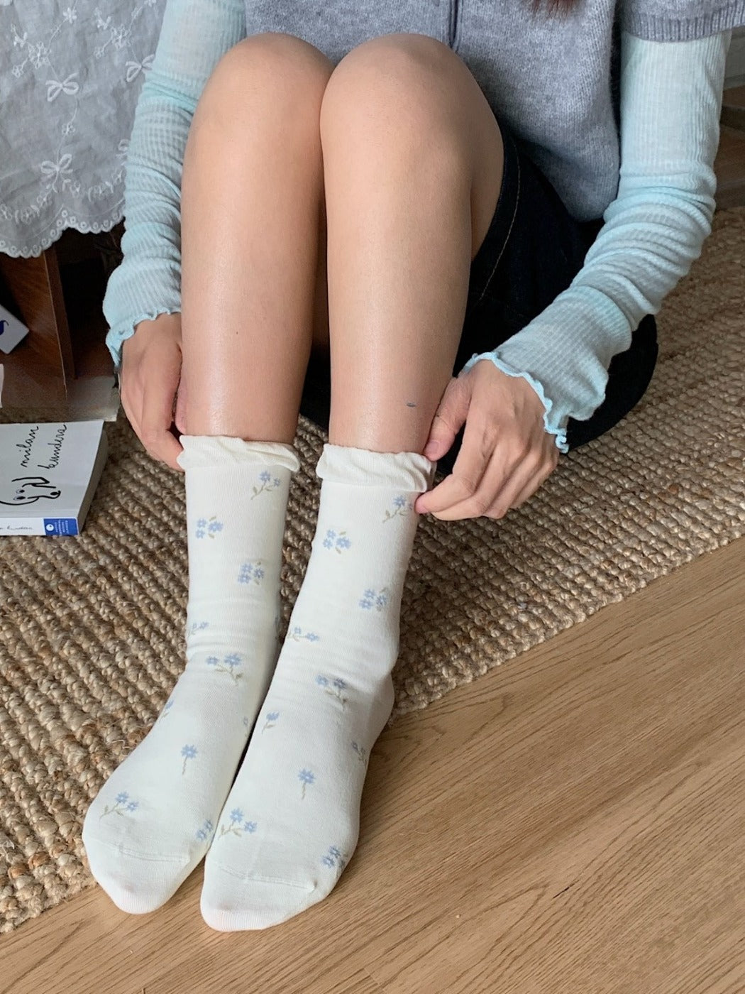Rufia - Cute Floral Winter Sweet Socks - Soft & Warm