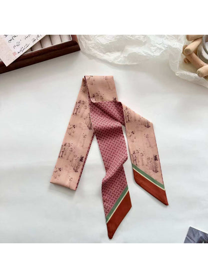 Scarvii Scenic Landscape Pattern Skinny Scarf