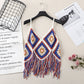 Bohemian Fringe Tassel Hollow Knit Tank Top