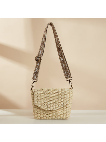 Cosbai - Flap Front Woven Crossbody Bag - image 2