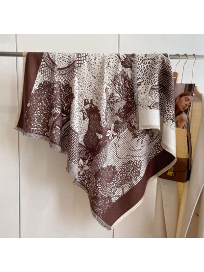 Scarvii - Botanical Scene Reversible Scarf