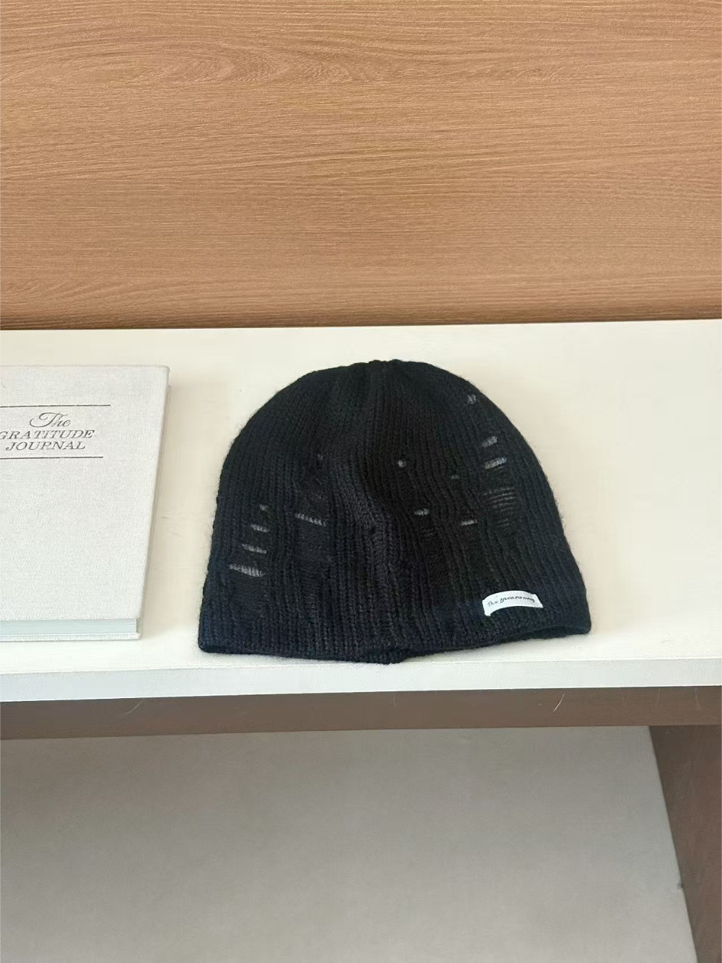 Haila - Distressed Knit Slouch Beanie