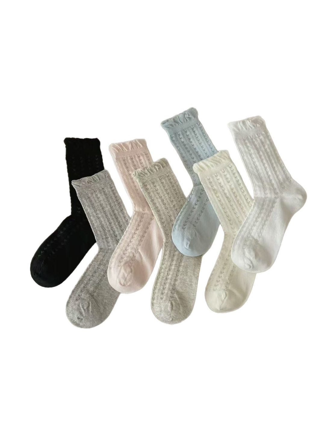 Rufia - Textured Knit Ruffle Crew Socks product image 4