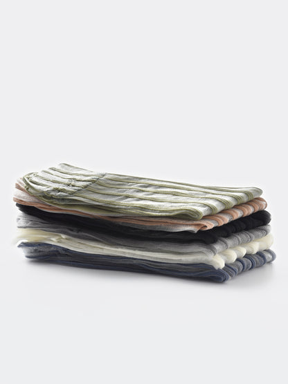 Rufia - Sheer Stripe Panel Crew Socks