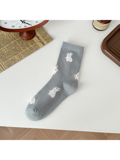 Rufia - Cute Rabbit Pattern Crew Socks product image 5