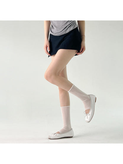 Rufia - Sheer Open Design Crew Socks