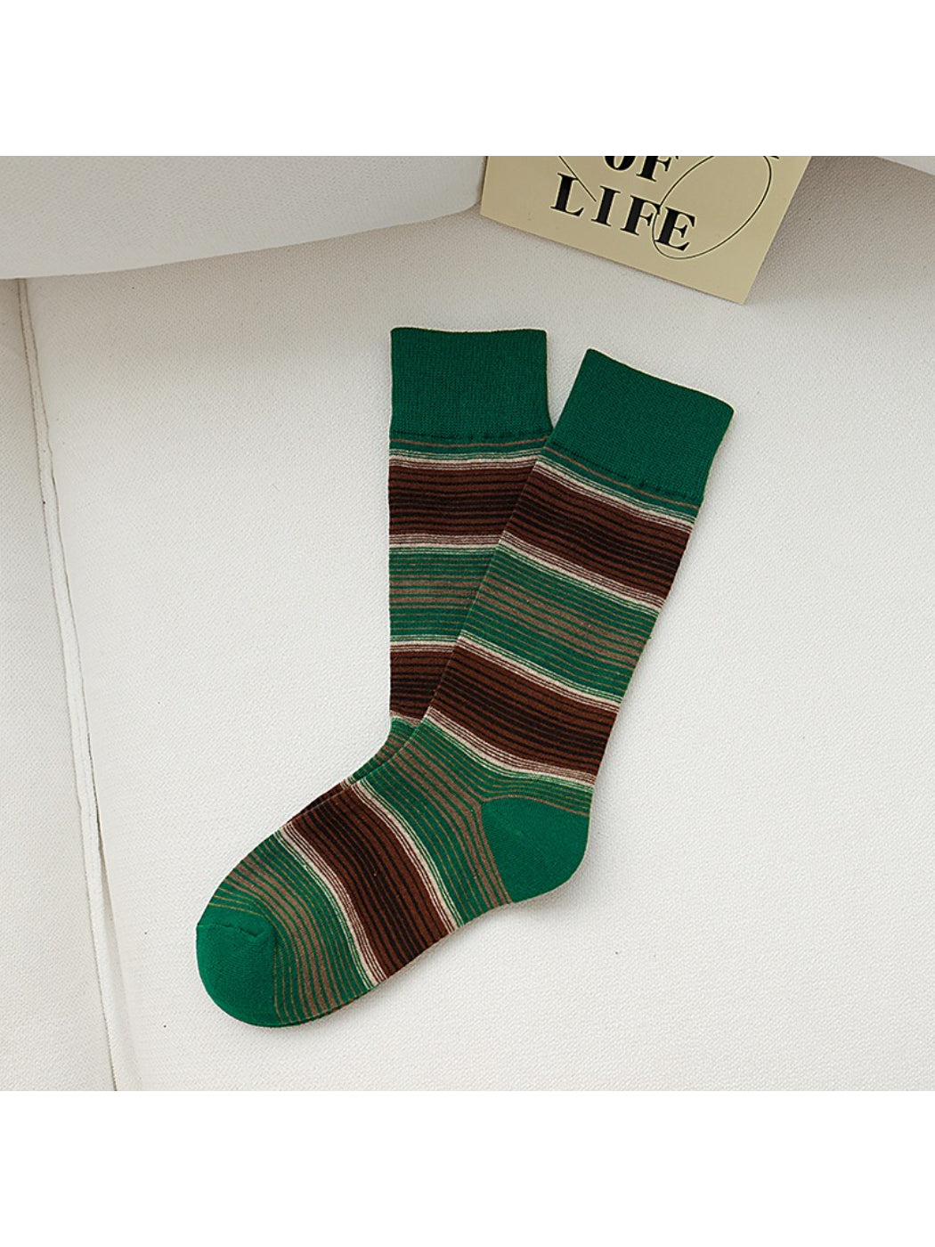 Rufia - Retro Green Stripe Crew Socks product image 4