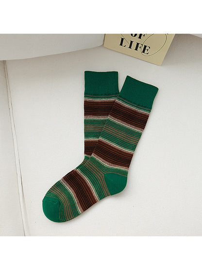 Rufia - Retro Green Stripe Crew Socks product image 4