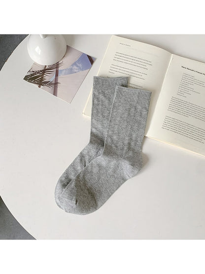 Rufia - Floral Mesh Cutout Casual Crew Socks