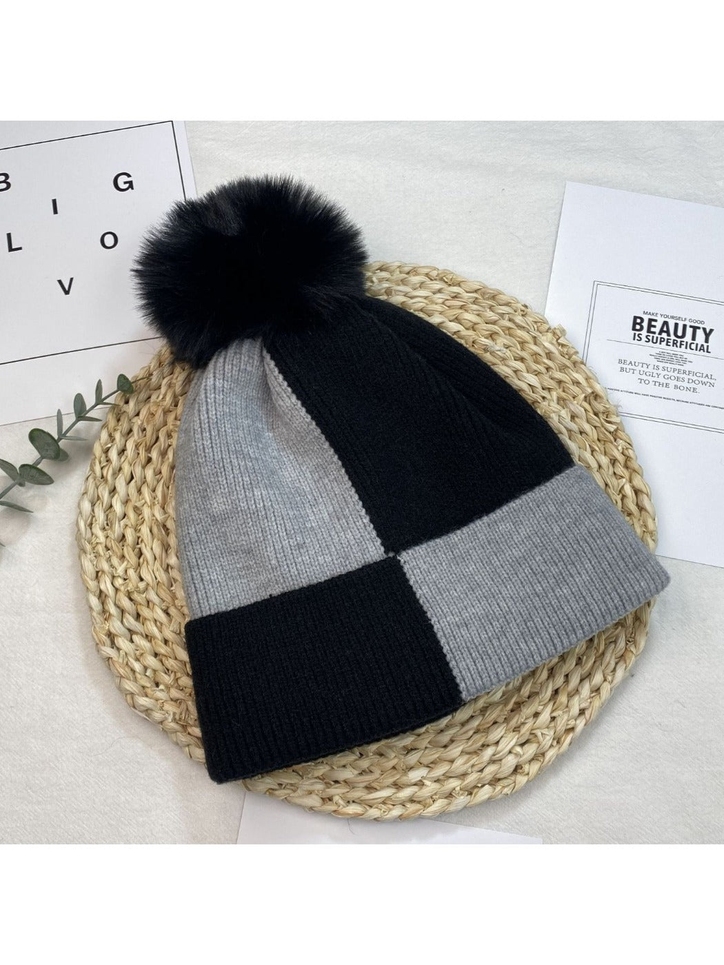 Haila - Women's Knitted Beanie with Pom Pom