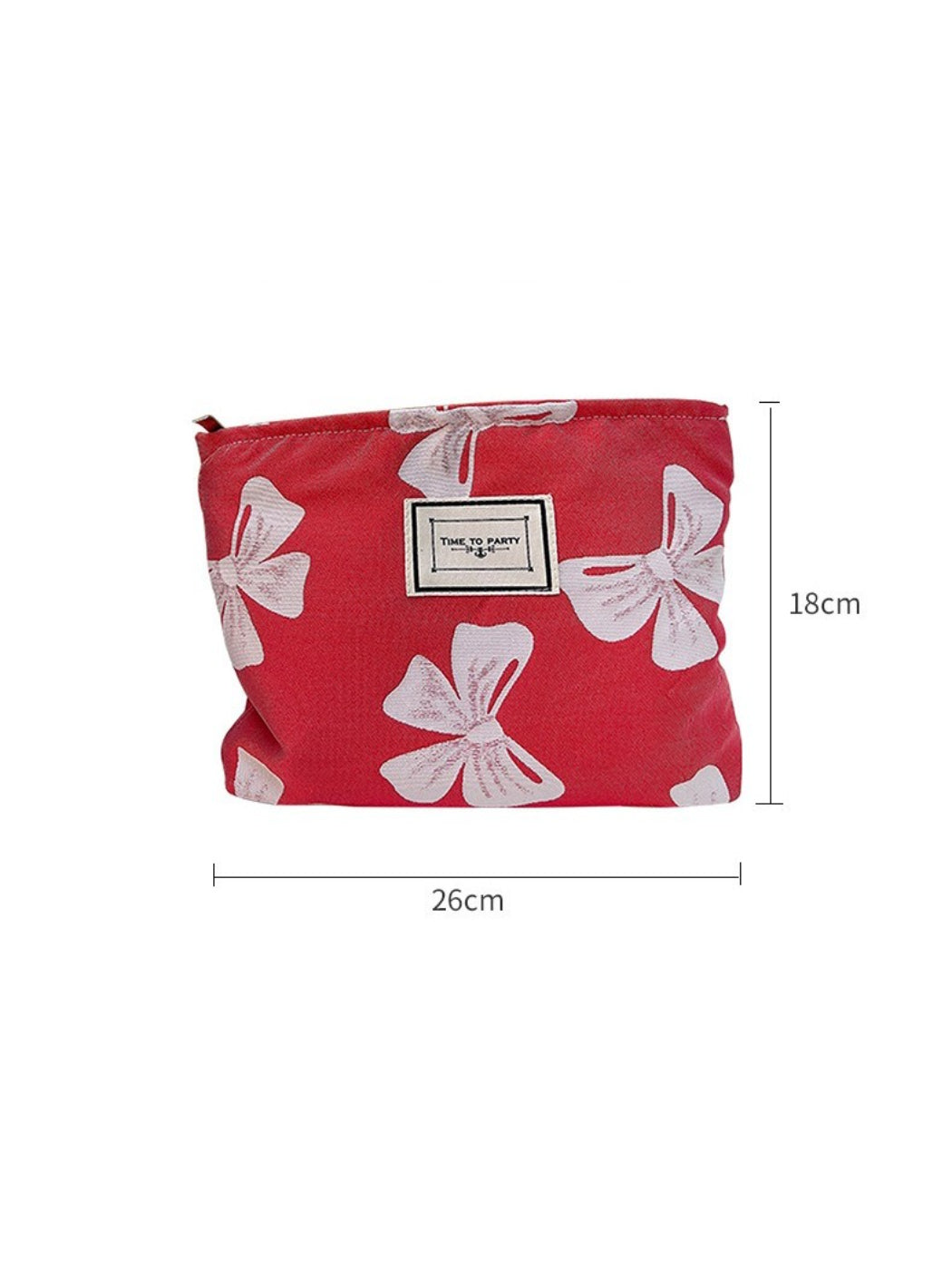 Cosbai - Ribbon Bloom Zipper Pouch