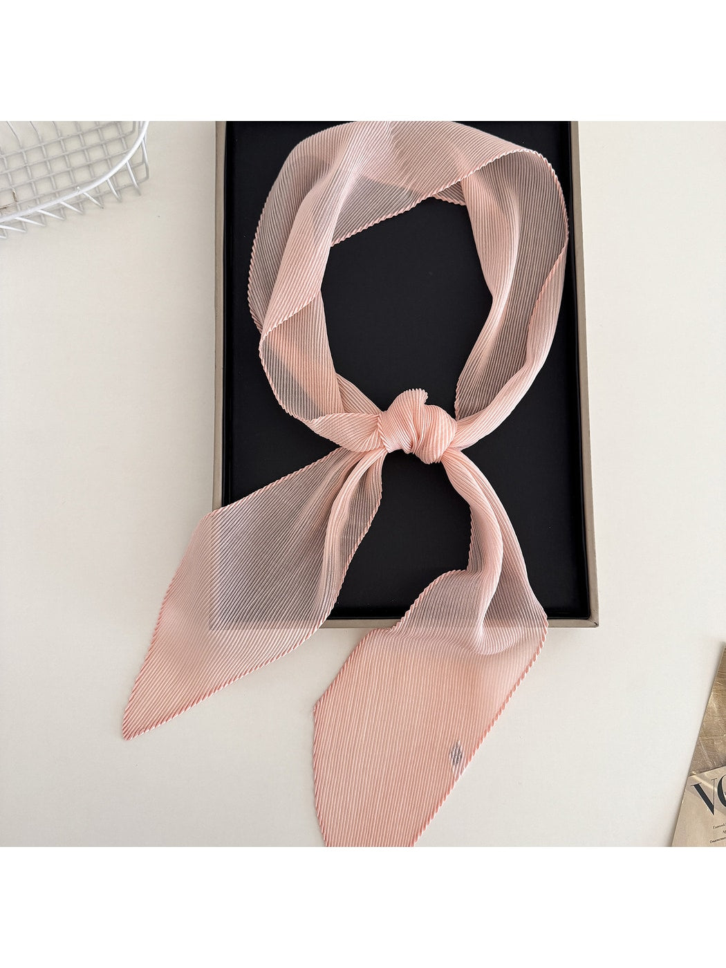 Scarvii - Elegant Narrow Solid Color Scarf