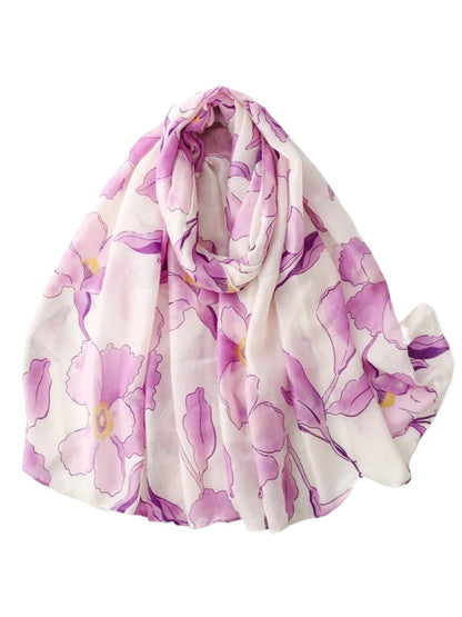 Scarvii - Watercolor Poppy Floral Wrap Scarf