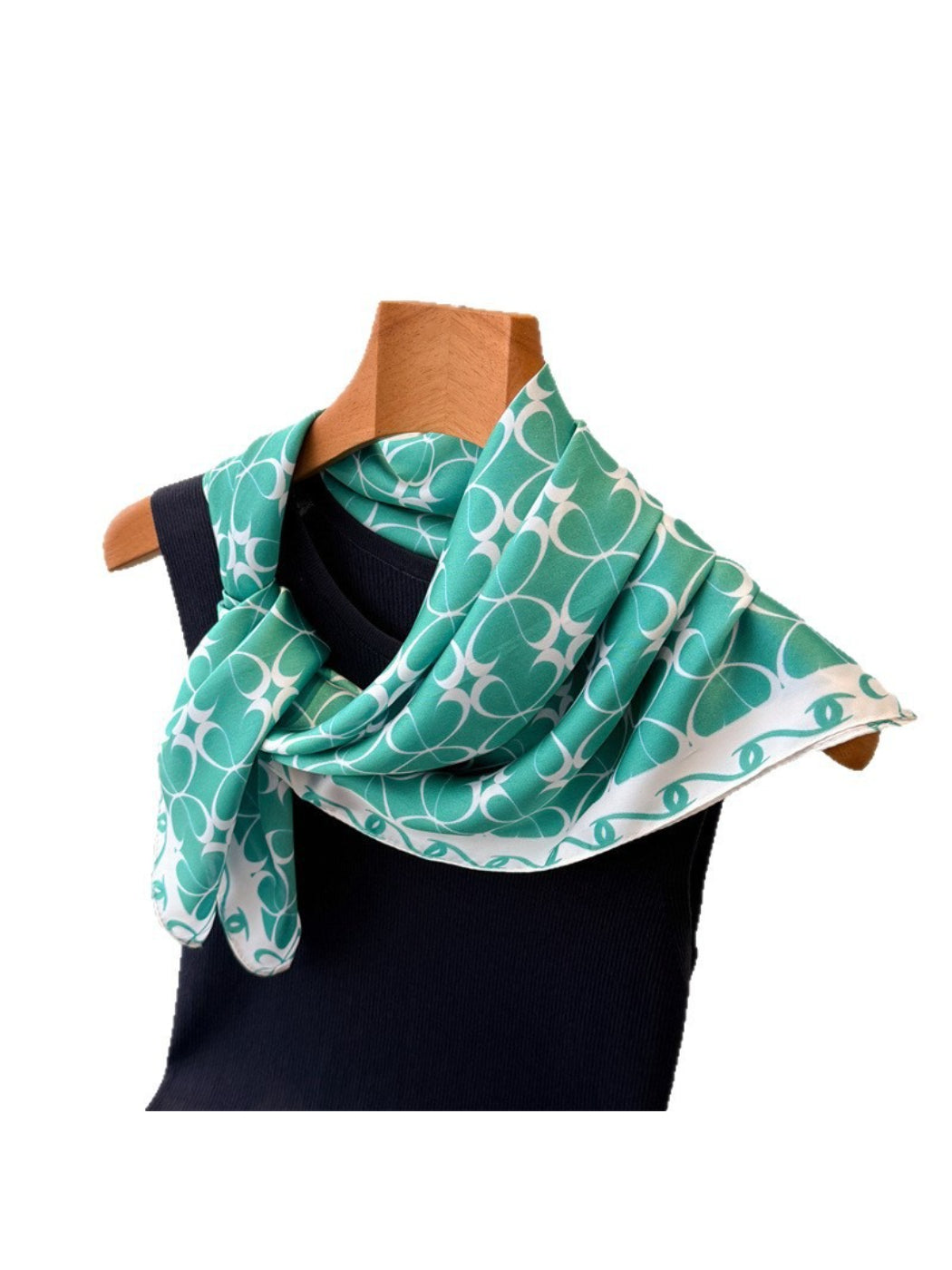 Scarvii - Classic Bow Motif Square Scarf