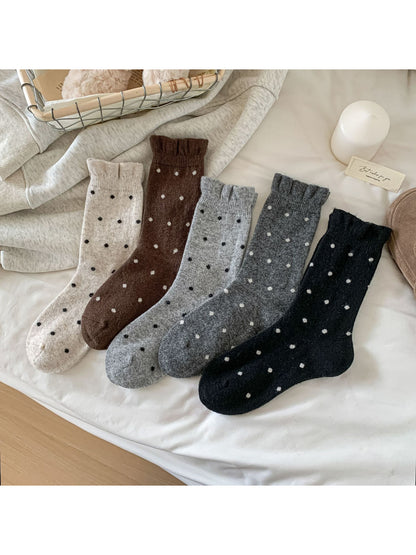 Rufia - Mini Dot Soft Knit Crew Socks
