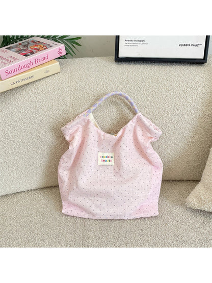 Close-up of floral patchwork pattern on Cosbai Soft Floral Patchwork Everyday Tote