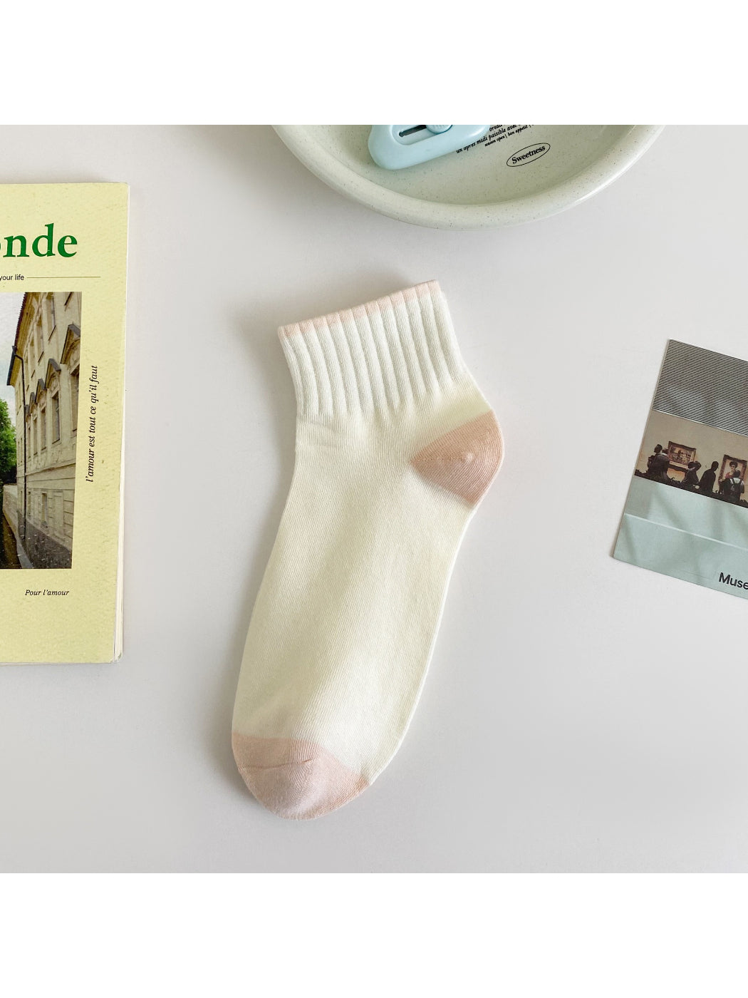 Rufia - Contrast Tip Ribbed Crew Socks product image 6