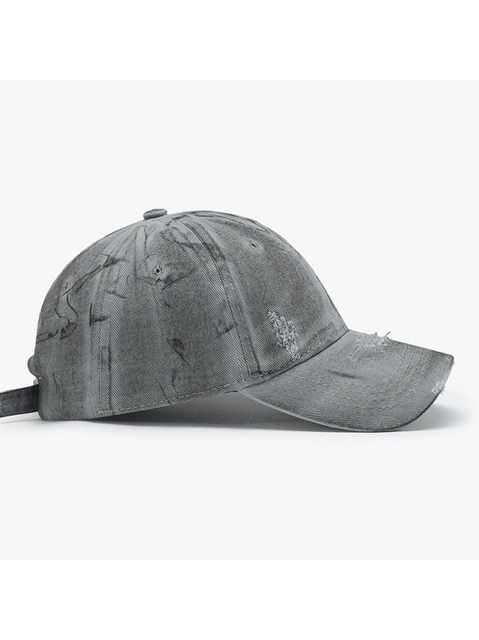Haila - Distressed Washed Finish Curved Brim BaseballCap
