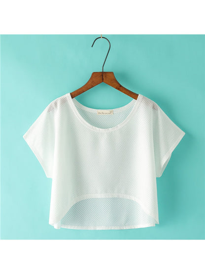 Crosa - White Loose Fit Short Beach Cover Up