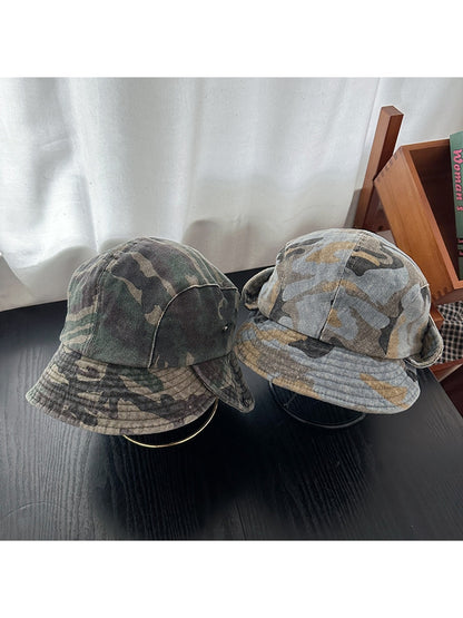 Haila - Vintage Camouflage Foldable Bucket Hat