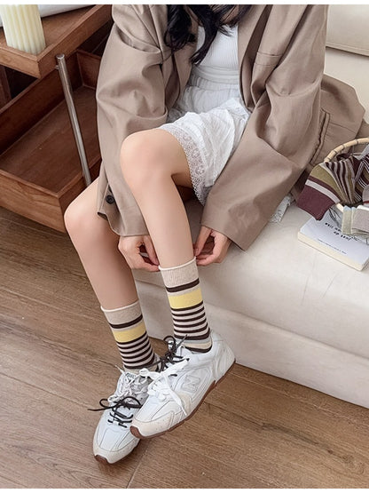 Rufia - Retro Multistripe Crew Socks