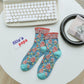 Rufia - Embossed Floral Pattern Women's Socks