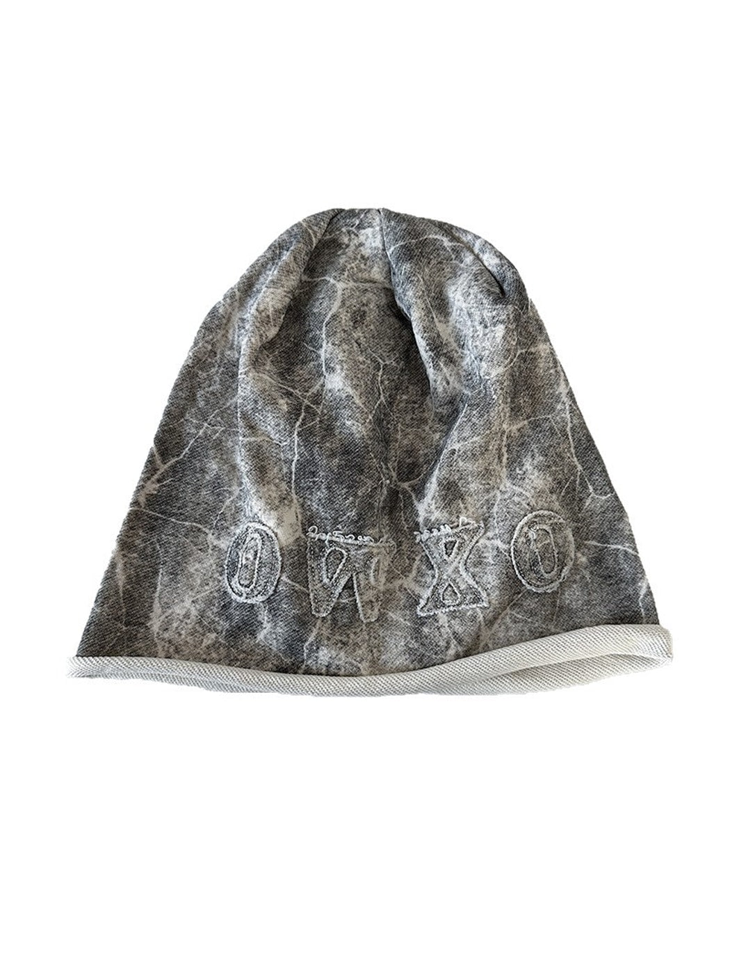 Haila - Rolled Edge Letter Detail Women's Slouchy Cap
