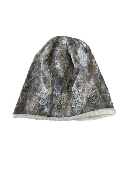 Haila - Rolled Edge Letter Detail Women's Slouchy Cap