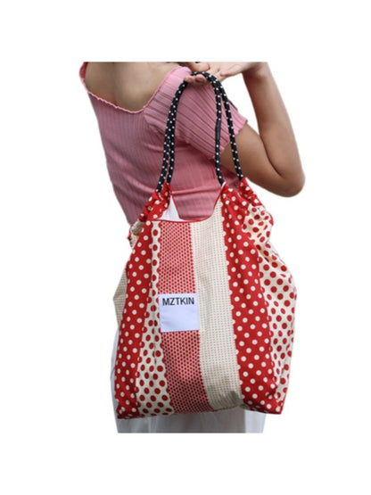 Cosbai - Boho Color-Block Fabric Crossbody Bag
