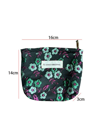 Cosbai - Makeup Bag & Pouch with Floral
