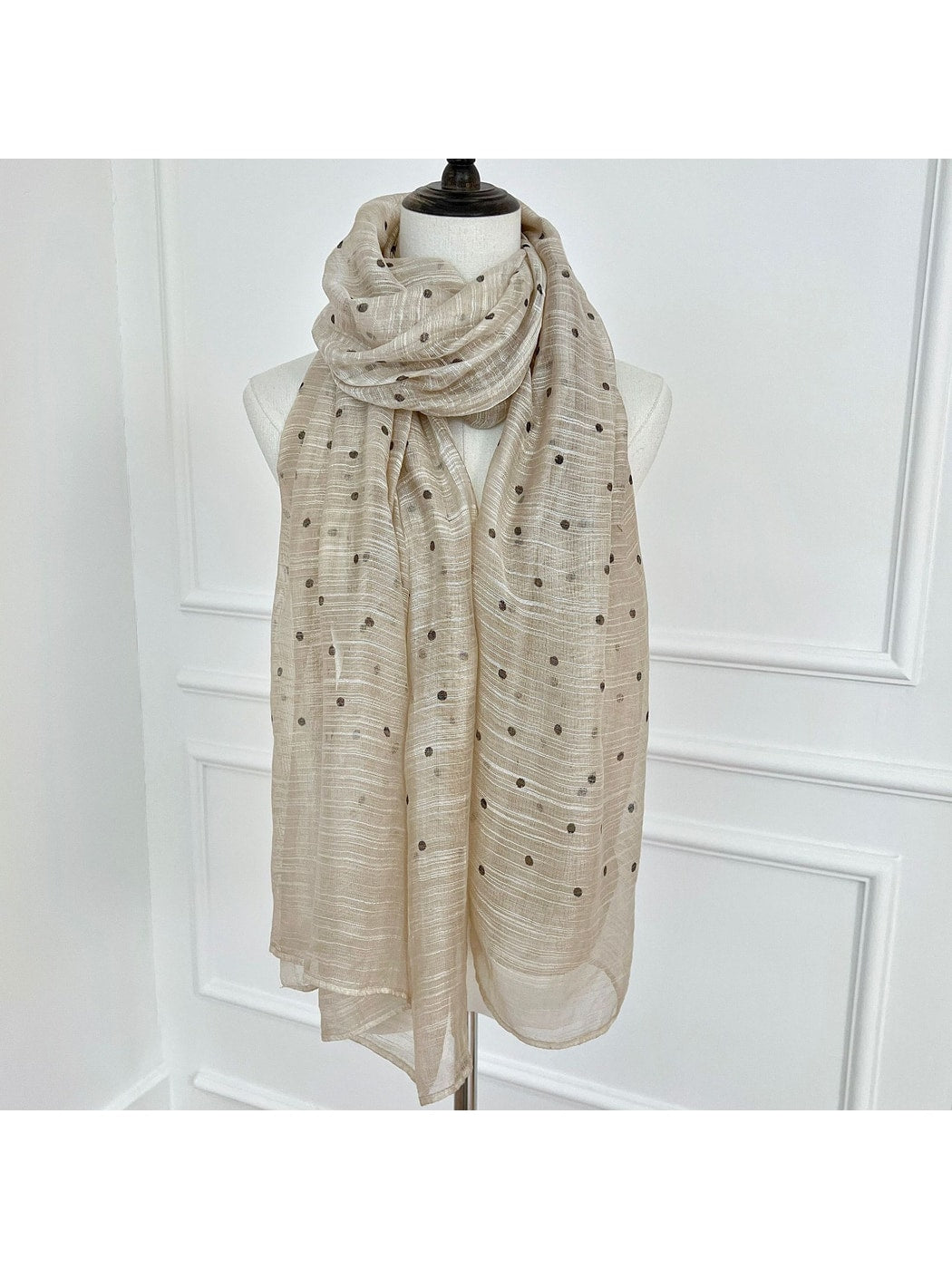 Scarvii - Vintage Polka Dot Long Rectangular Scarf