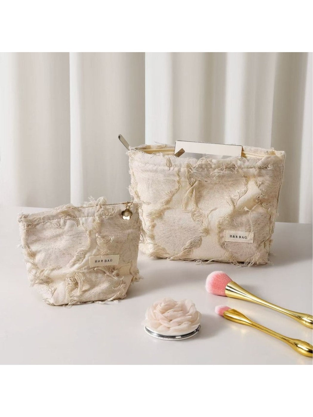 Cosbai - Retro Tassels Travel Makeup Bag